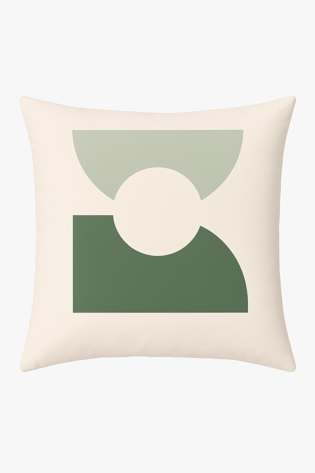 housse de coussin floral vert style abstrait imprimé sur une face