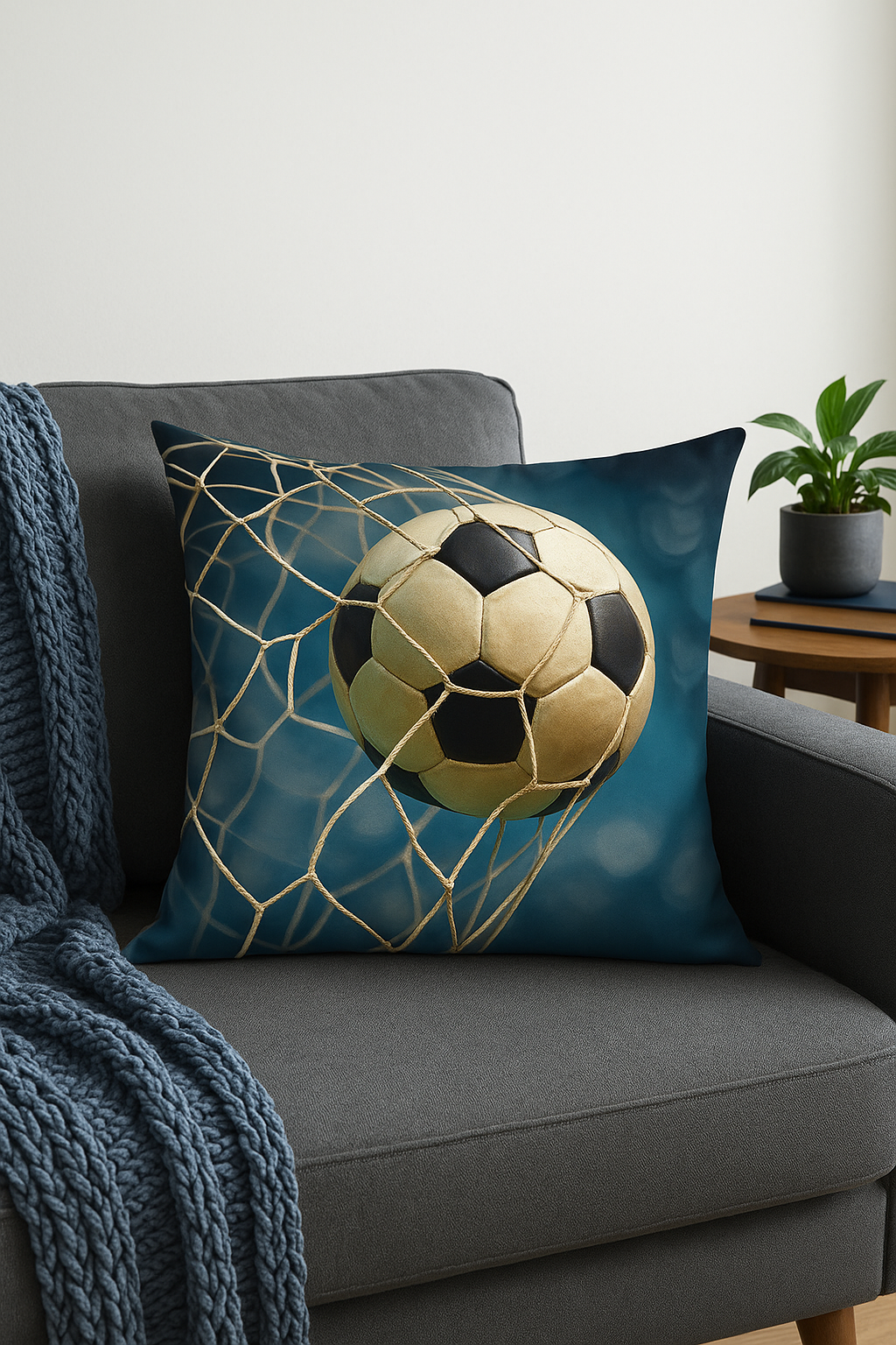 housse de coussin football pour décoration intérieure élégante