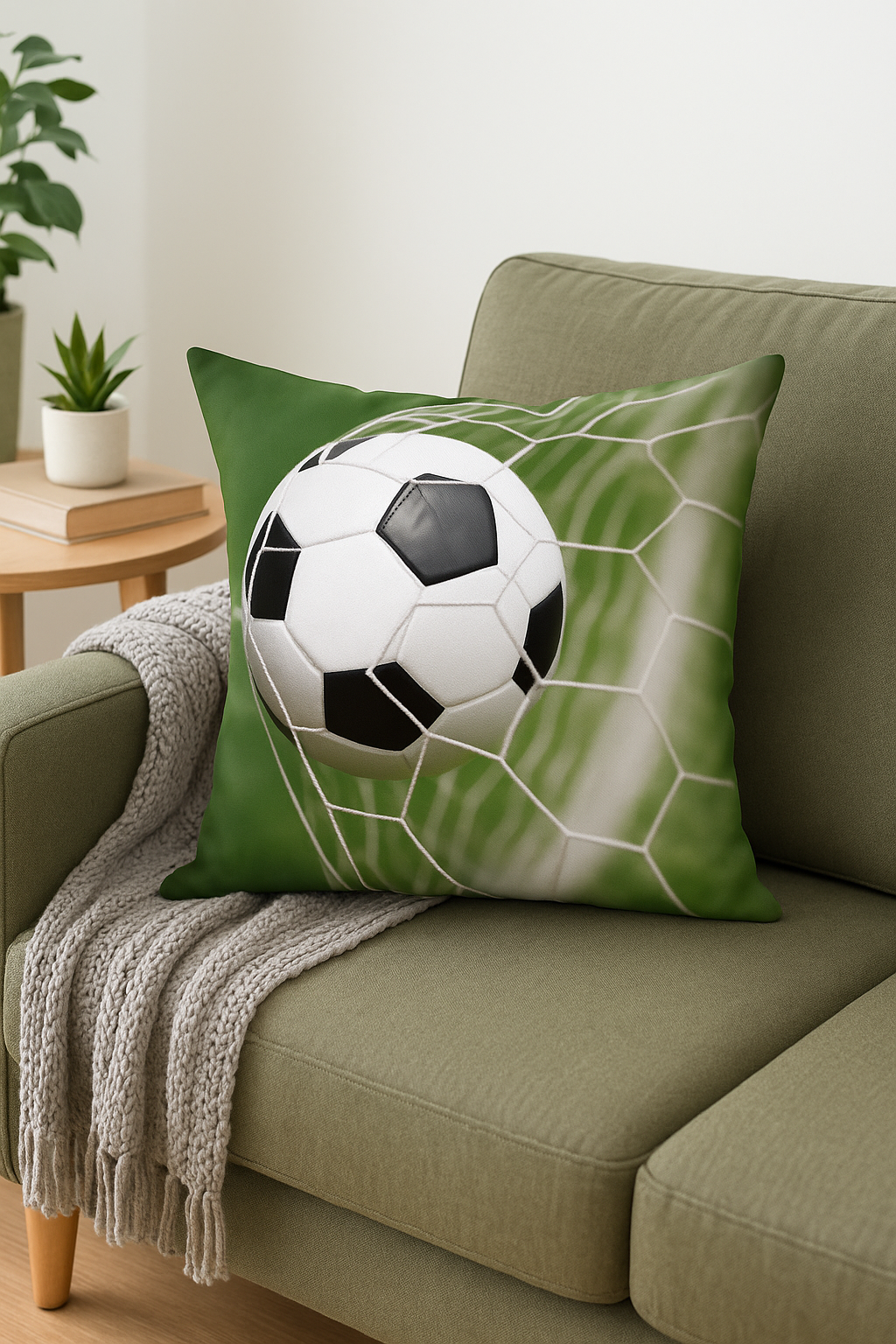 housse de coussin football pour décoration intérieure moderne