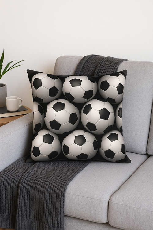 housse de coussin football pour décoration intérieure moderne