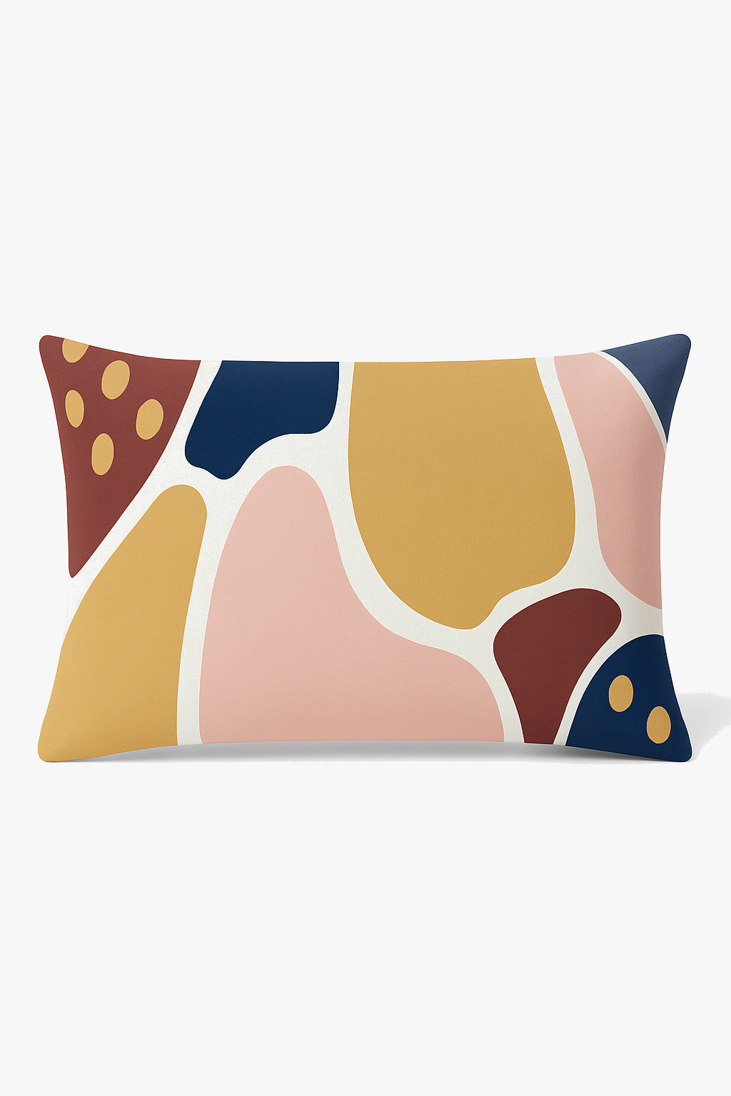 housse de coussin géométrique arc-en-ciel et végétal décoratif
