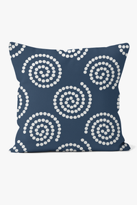 housse de coussin géométrique bleu marine pour décoration moderne