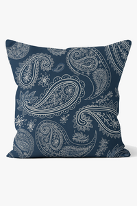 housse de coussin géométrique bleu marine style nordique élégant