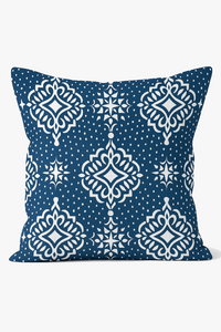 housse de coussin géométrique bleu marine style nordique élégant