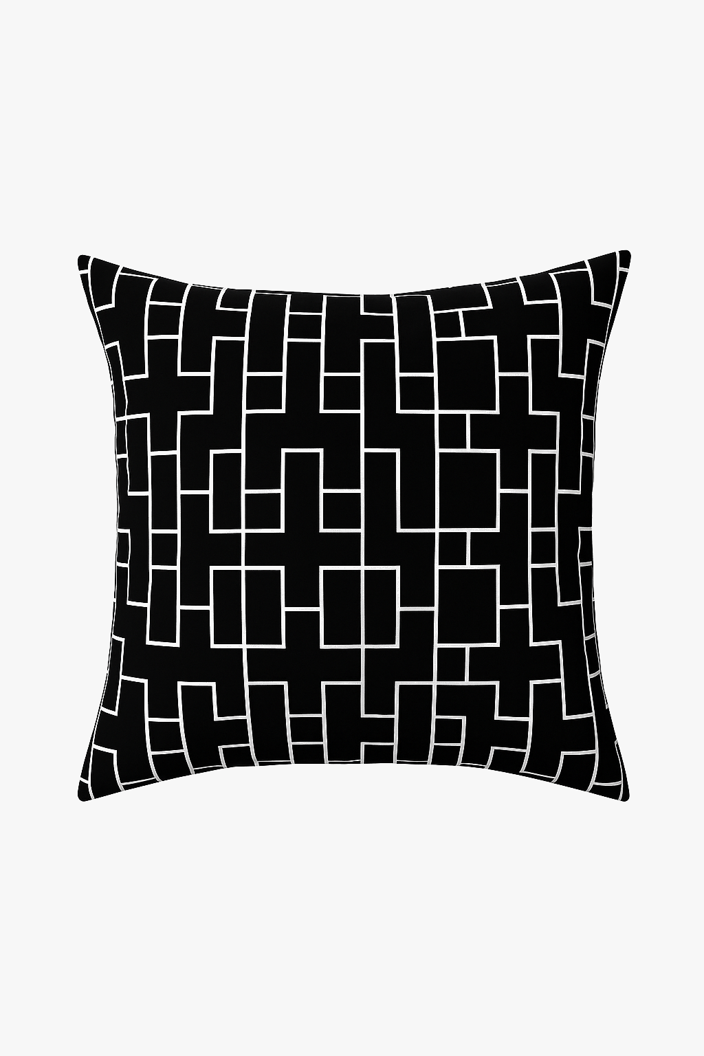 housse de coussin géométrique noir et blanc design moderne