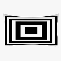 housse de coussin géométrique noir et blanc pour canapé