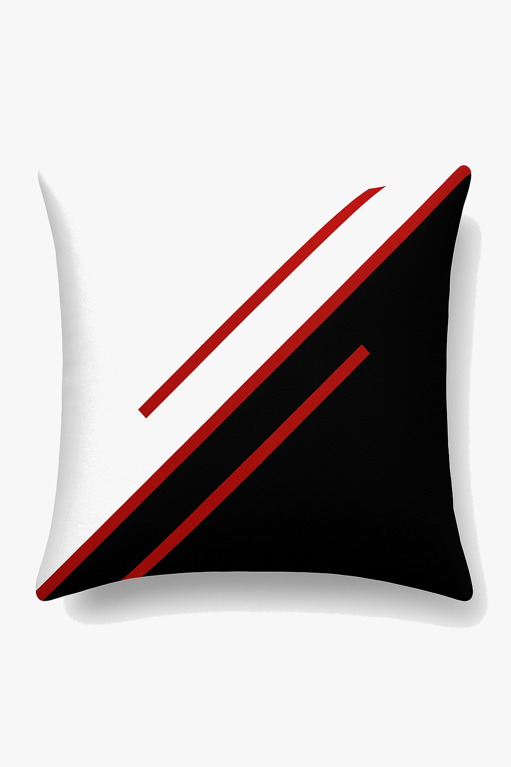 housse de coussin géométrique noire et rouge pour canapé