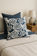housse de coussin géométrique bleu marine style nordique élégant