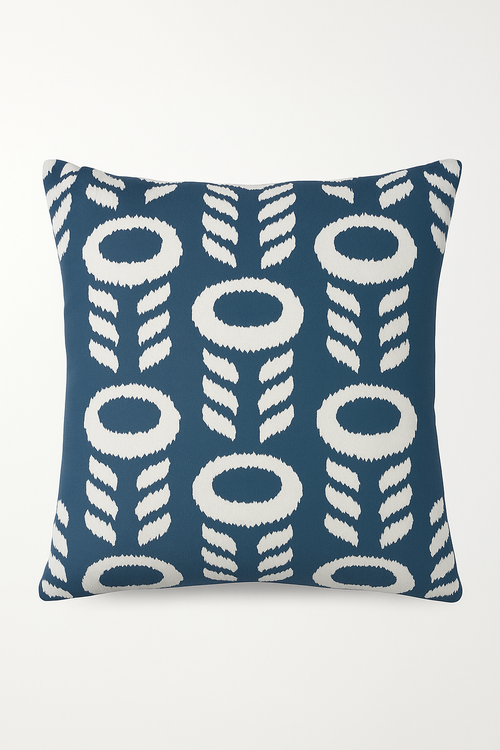housse de coussin géométrique bleu marine style nordique moderne