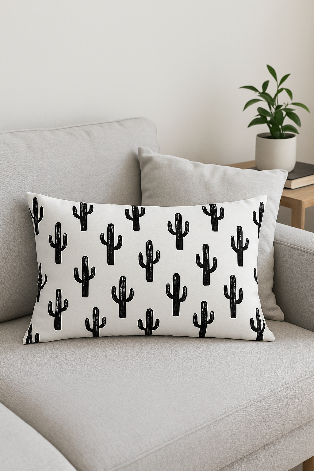 housse de coussin géométrique marbré noir et blanc 30 x 50 cm