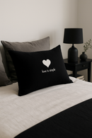 housse de coussin géométrique marbré noir et blanc 30 x 50 cm