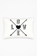 housse de coussin géométrique marbré noir et blanc 30x50 cm