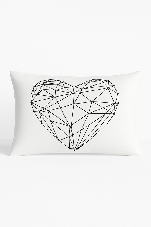 housse de coussin géométrique noir et blanc 30 x 50 cm