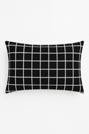 housse de coussin géométrique noir et blanc pour canapé