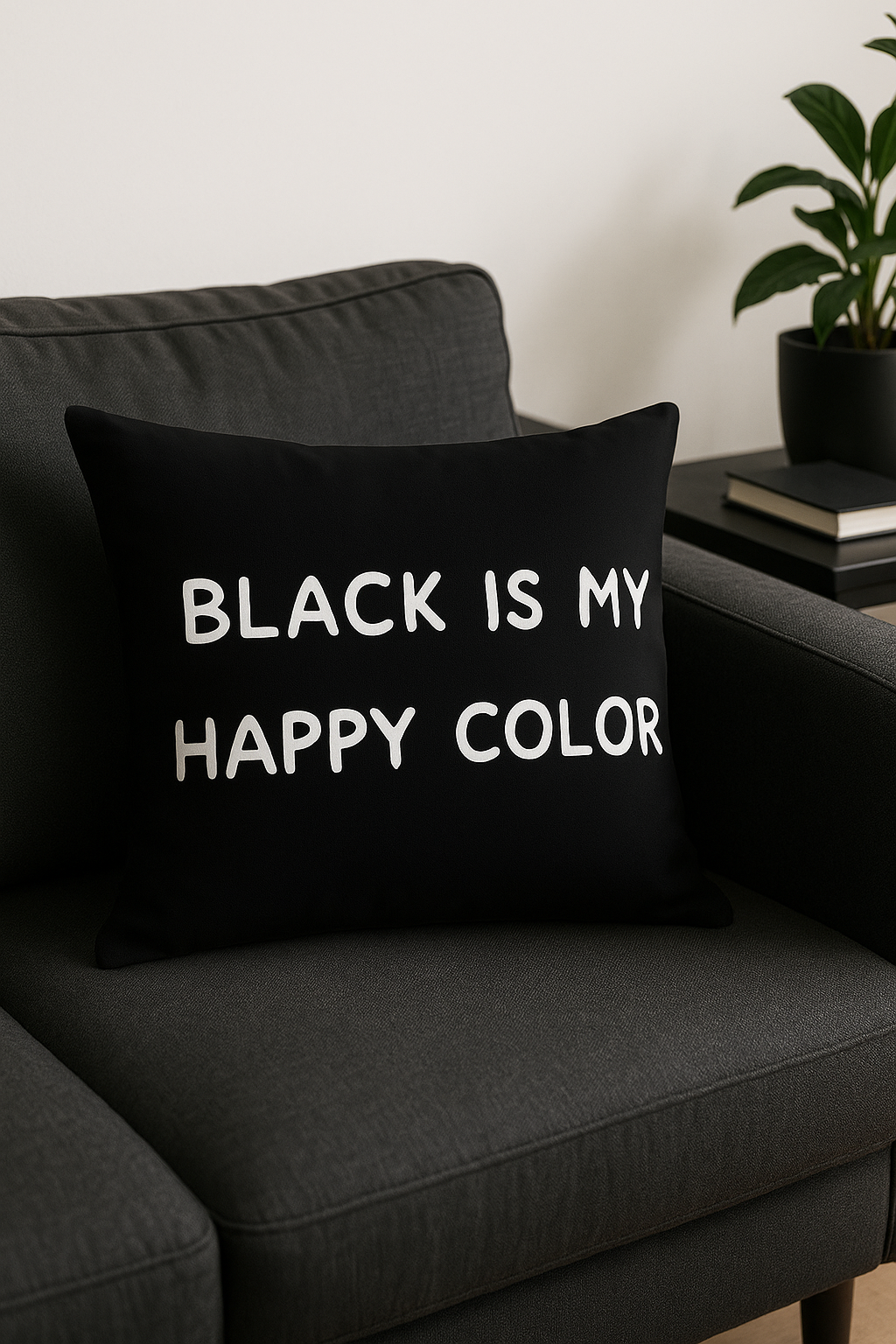 housse de coussin géométrique noir et blanc pour canapé - vue 2 sur 2