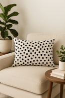 housse de coussin géométrique noir et blanc pour canapé