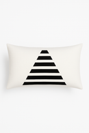 housse de coussin géométrique noir et blanc pour canapé