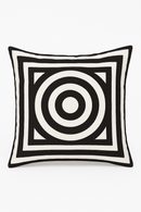 housse de coussin géométrique noir et blanc pour décoration intérieure