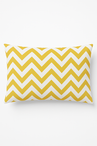 housse de coussin géométrique noir et jaune 30 x 50 cm