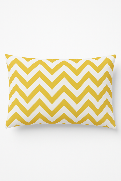 housse de coussin géométrique noir et jaune 30 x 50 cm