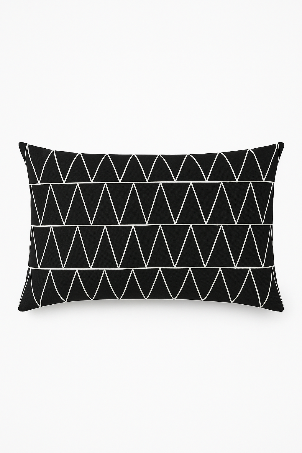 housse de coussin géométrique noir et jaune 30x50 cm