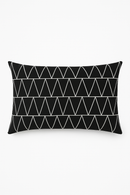 housse de coussin géométrique noir et jaune 30x50 cm
