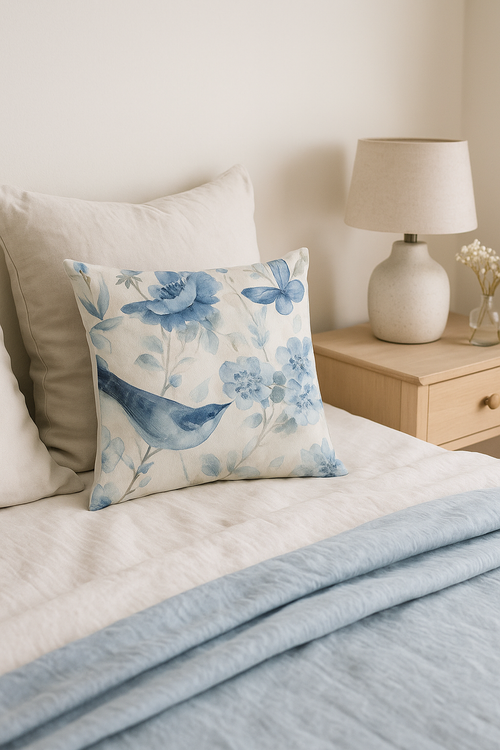 housse de coussin ginkgo feuilles motif floral pour salon chambre - vue 2 sur 2