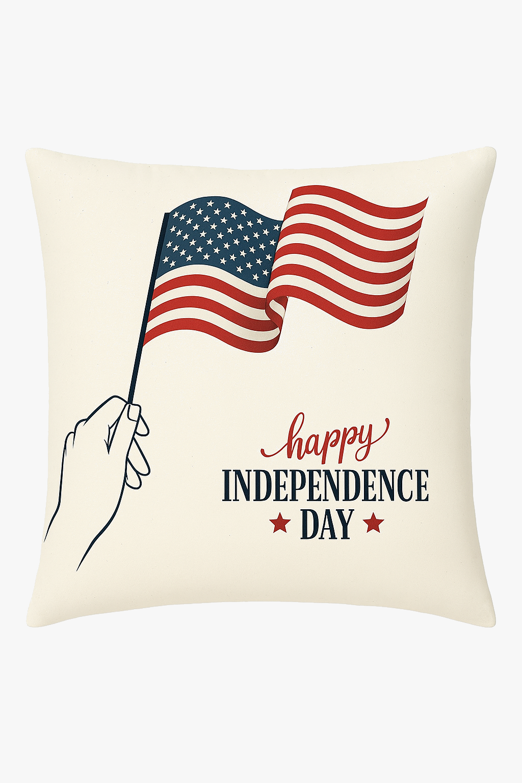 housse de coussin imprimée love usa pour le jour de l'indépendance