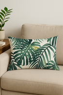 housse de coussin imprimée fleurs tropicales 30 x 50 cm