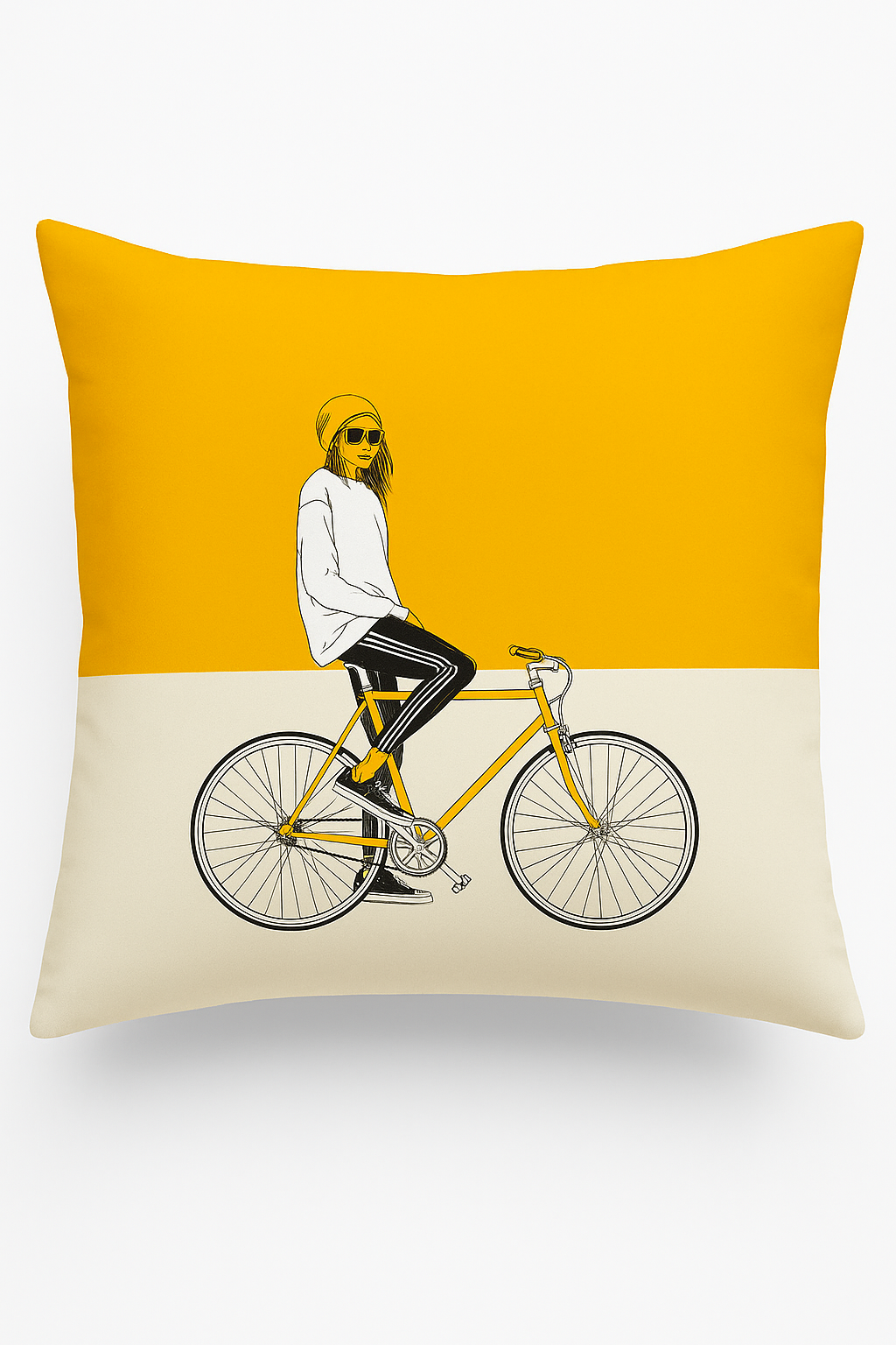housse de coussin jaune motif tournesol créatif 45x45 cm