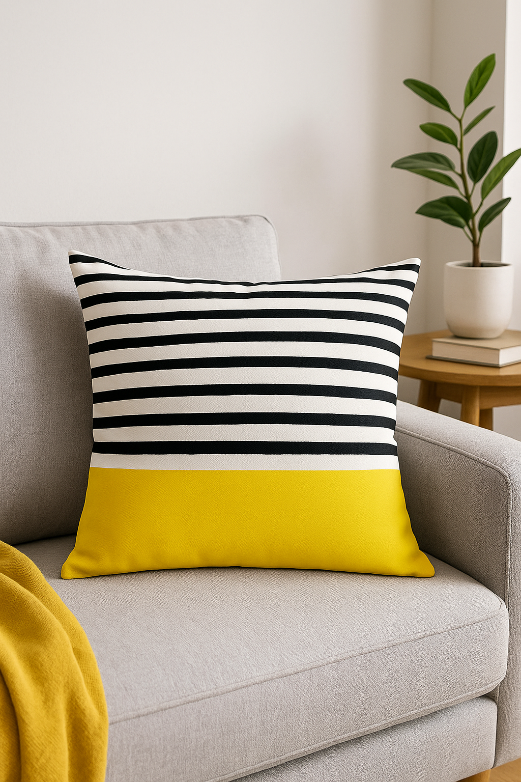 housse de coussin jaune motif tournesol créatif 45x45 cm - vue 3 sur 2