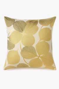 housse de coussin moderne motif géométrique feuilles pour canapé