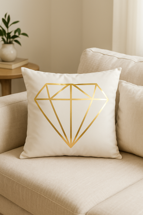 housse de coussin moderne motif géométrique feuille verte