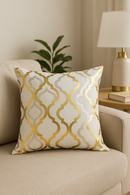 housse de coussin moderne motif géométrique feuilles pour canapé