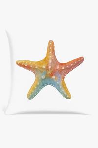 housse de coussin motif coquillage style marin pour canapé