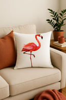 housse de coussin motif flamant rose coloré pour décoration intérieure