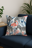 housse de coussin motif flamant rose pour une touche décorative