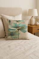housse de coussin motif floral ginkgo pour décoration intérieure