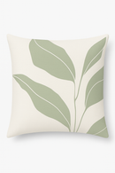 housse de coussin motif floral vert style abstrait  décoratif