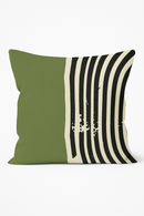 housse de coussin motif floral vert style abstrait décoratif