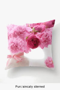 housse de coussin à motif rose style nordique décoratif