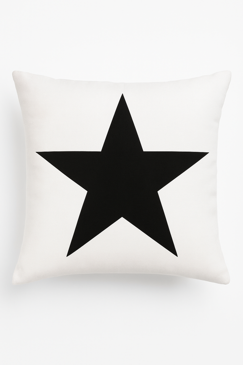 housse de coussin noir et blanc géométrique moderne décorative