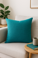 housse de coussin personnalisée en lin épais uni