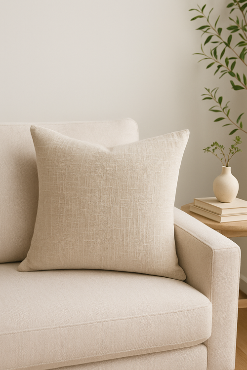 housse de coussin personnalisée en lin épais uni différentes tailles disponibles