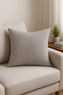 housse de coussin rayée en velours côtelé personnalisable grand format