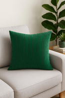 housse de coussin rayée en velours personnalisable 65x65 ou 70x70 cm