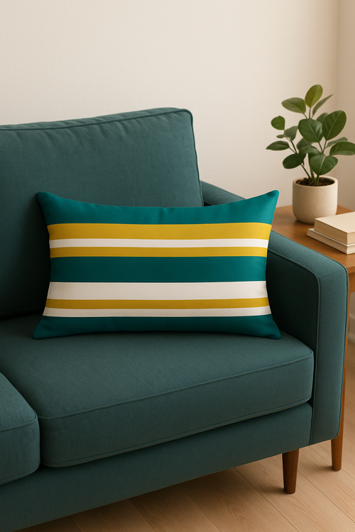 housse de coussin rectangulaire à motif géométrique coloré 30 x 50 cm