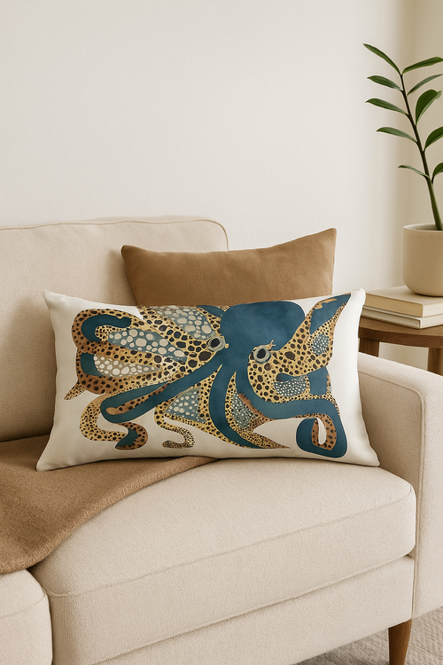 housse de coussin rectangulaire à rayures aquarelle chinoises 30 x 50 cm