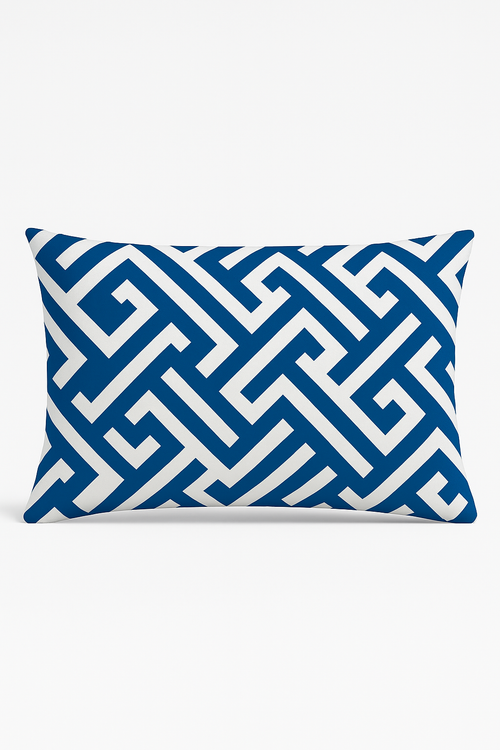 housse de coussin rectangulaire animaux marins bleus 30 x 50 cm