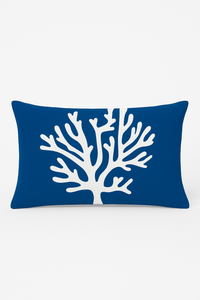 housse de coussin rectangulaire animaux marins motif bleu 30 x 50 cm